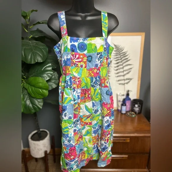 Vintage Izod Patchwork Dress - Picture 2 of 5